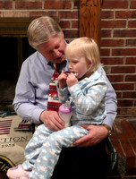 Bailey plays her new harmonica for Granddad
