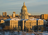 Denver: Colorado State Capitol, late December afternoon